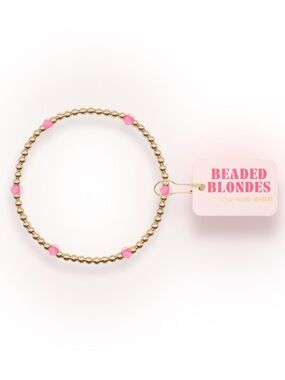 Beaded Blondes Petite 6.25 inch Hot Pink Poppi Bracelet
